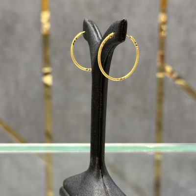 گوشواره طلا تراش دار سایز متوسط