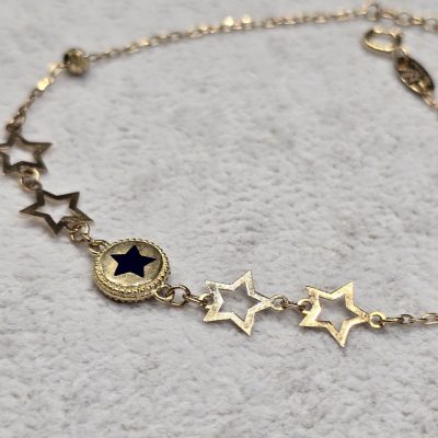 دستبند طلا زنجیری ستاره نشان