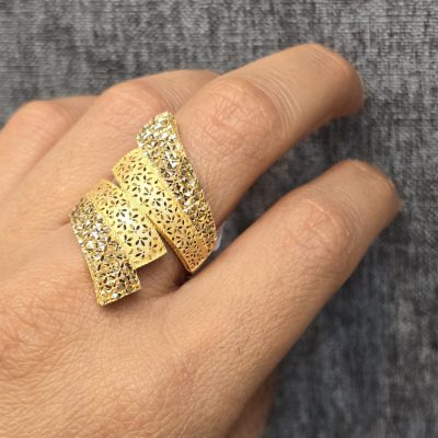 انگشتر طلا زنانه فیوژن چهار لاین