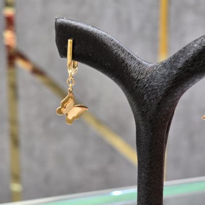 گوشواره طلا زنانه آویز پروانه