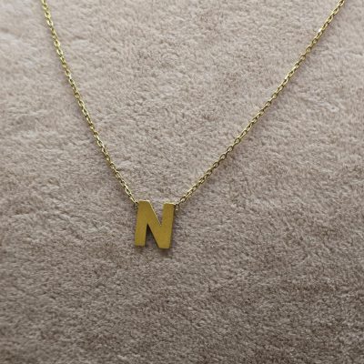 گردنبند طلا حرف N