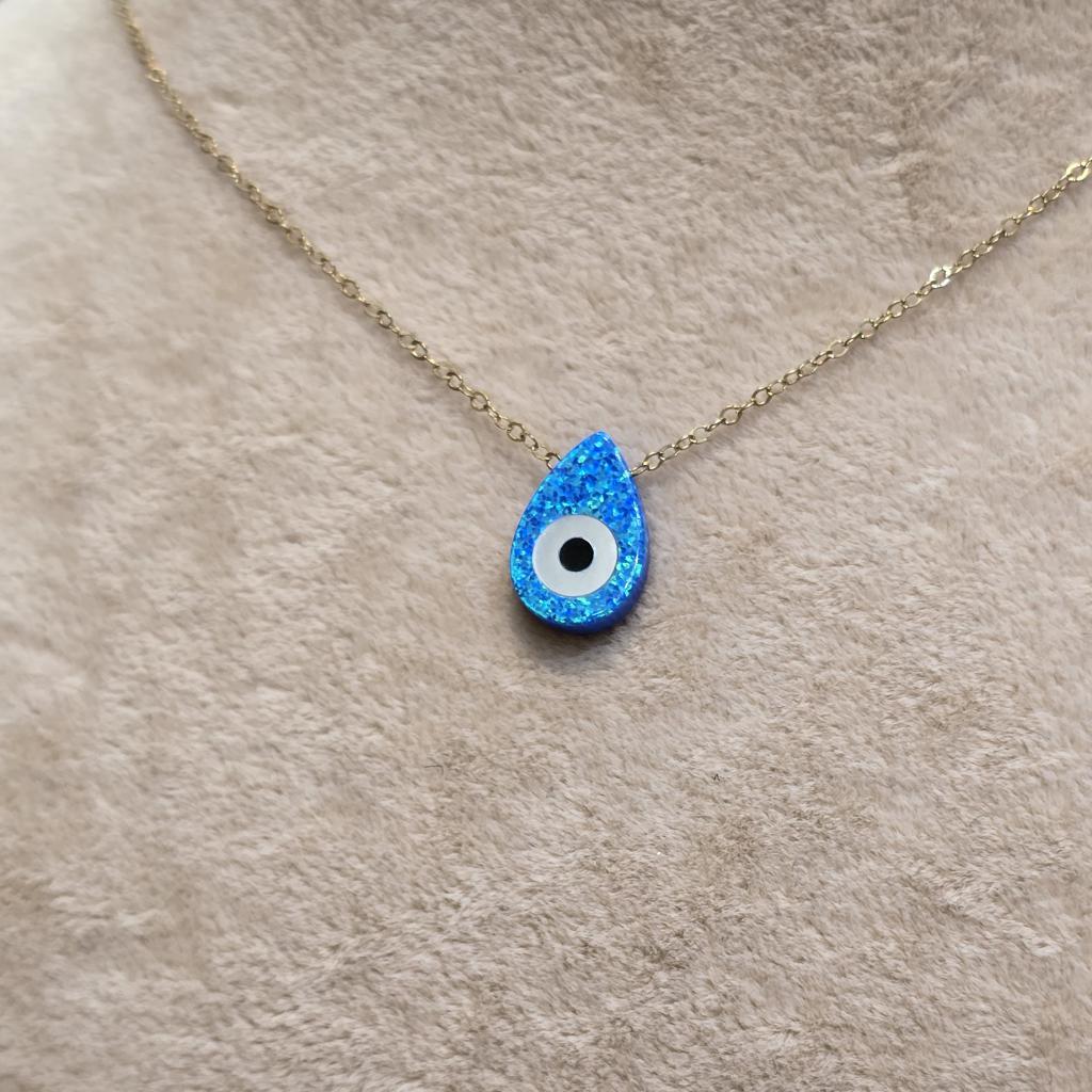 گردنبند طلا زنانه اشک چشم نظر اوپال گردنبند طلا زنانه اشک چشم نظر اوپال